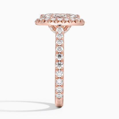 1,80 Karat Marquise Halo Tasarım Tektaş Laboratuvar Pırlanta Yüzük 18K - Stellara - Bold Diamonds