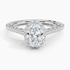 1.80 Karat Oval Halo Tasarım Tektaş Laboratuvar Pırlanta Yüzük  18K -Lumora - Bold Diamonds