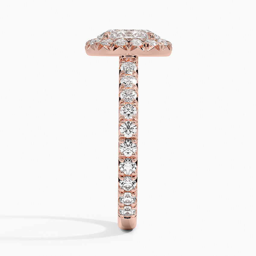 1.80 Karat  Oval Halo Tasarım Tektaş Laboratuvar Pırlanta Yüzük  18k -Ornara - Bold Diamonds