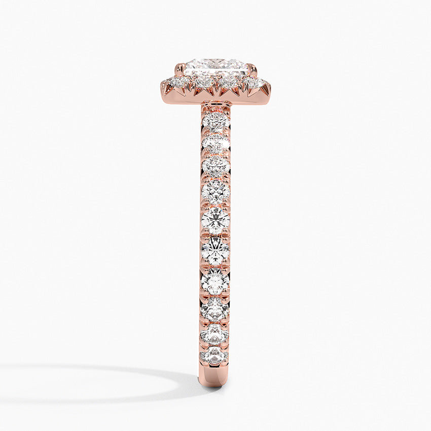 1.80 Karat  Prenses Halo Tasarım Tektaş Laboratuvar Pırlanta Yüzük  18k -Ornara - Bold Diamonds