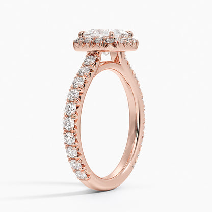 1.80 Karat  Prenses Halo Tasarım Tektaş Laboratuvar Pırlanta Yüzük  18k -Ornara - Bold Diamonds