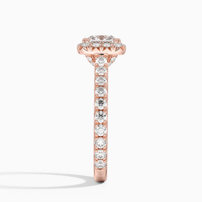1,80 Karat Prenses Halo Tasarım Tektaş Laboratuvar Pırlanta Yüzük 18K - Stellara - Bold Diamonds