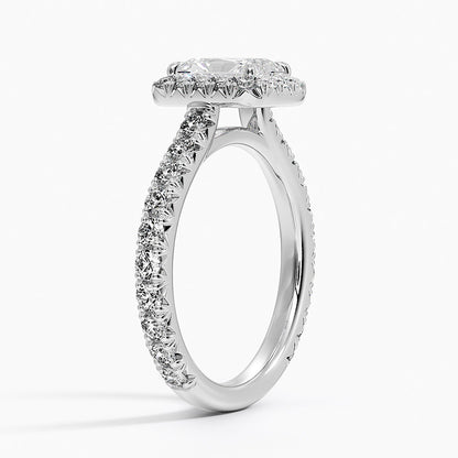 1.80 Karat  Radiant Halo Tasarım Tektaş Laboratuvar Pırlanta Yüzük 18k  -Ornara - Bold Diamonds