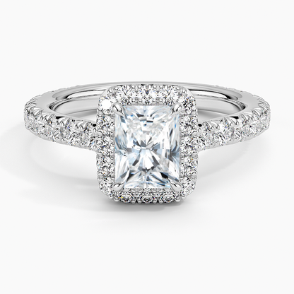1.80 Karat  Radiant Halo Tasarım Tektaş Laboratuvar Pırlanta Yüzük 18k  -Ornara - Bold Diamonds