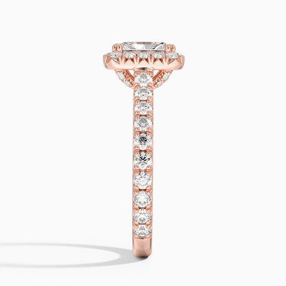 1,80 Karat Radiant Halo Tasarım Tektaş Laboratuvar Pırlanta Yüzük 18K- Stellara - Bold Diamonds