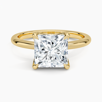 2.00 Karat F-VS Prenses Tektaş Laboratuvar Pırlanta Yüzük 18K - Bold Diamonds