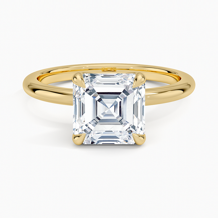 2.00 Karat F-VS Asscher Tektaş Laboratuvar Pırlanta Yüzük 18K - Bold Diamonds