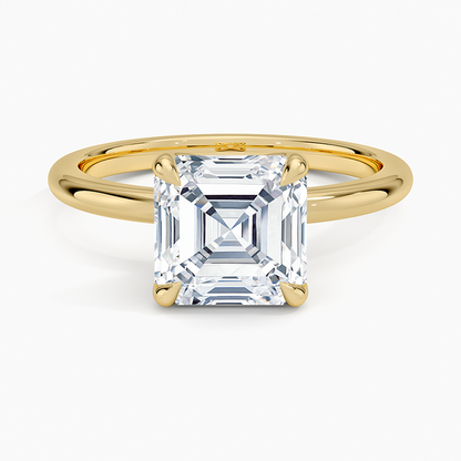 2.00 Karat F-VS Asscher Tektaş Laboratuvar Pırlanta Yüzük 18K - Bold Diamonds