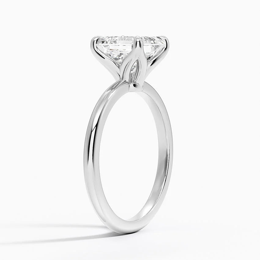 2.00 Karat F-VS Asscher Tektaş Laboratuvar Pırlanta Yüzük 18K - Bold Diamonds