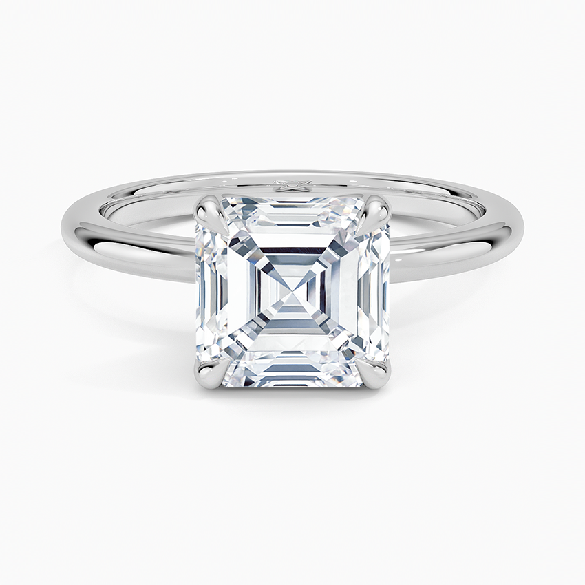 2.00 Karat F-VS Asscher Tektaş Laboratuvar Pırlanta Yüzük 18K - Bold Diamonds