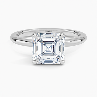 2.00 Karat D-VS Asscher Tektaş Laboratuvar Pırlanta Yüzük
