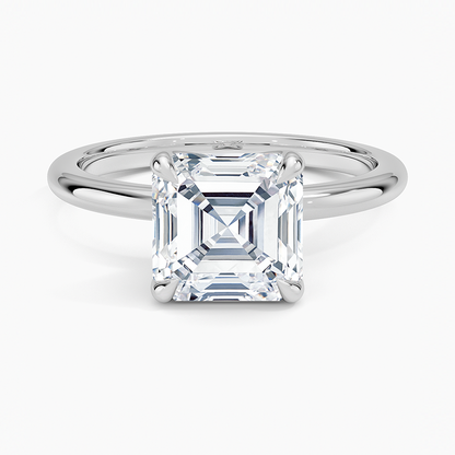 2.00 Karat F-VS Asscher Tektaş Laboratuvar Pırlanta Yüzük 18K - Bold Diamonds