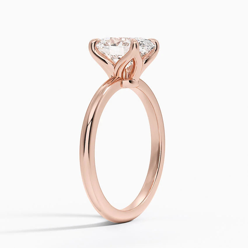 2.00 Karat F-VS Oval Tektaş Laboratuvar Pırlanta Yüzük 18K - Bold Diamonds