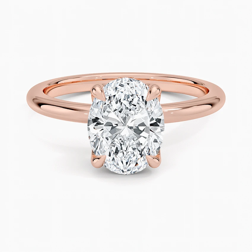 2.00 Karat F-VS Oval Tektaş Laboratuvar Pırlanta Yüzük 18K - Bold Diamonds