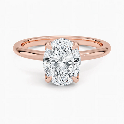 2.00 Karat F-VS Oval Tektaş Laboratuvar Pırlanta Yüzük 18K - Bold Diamonds