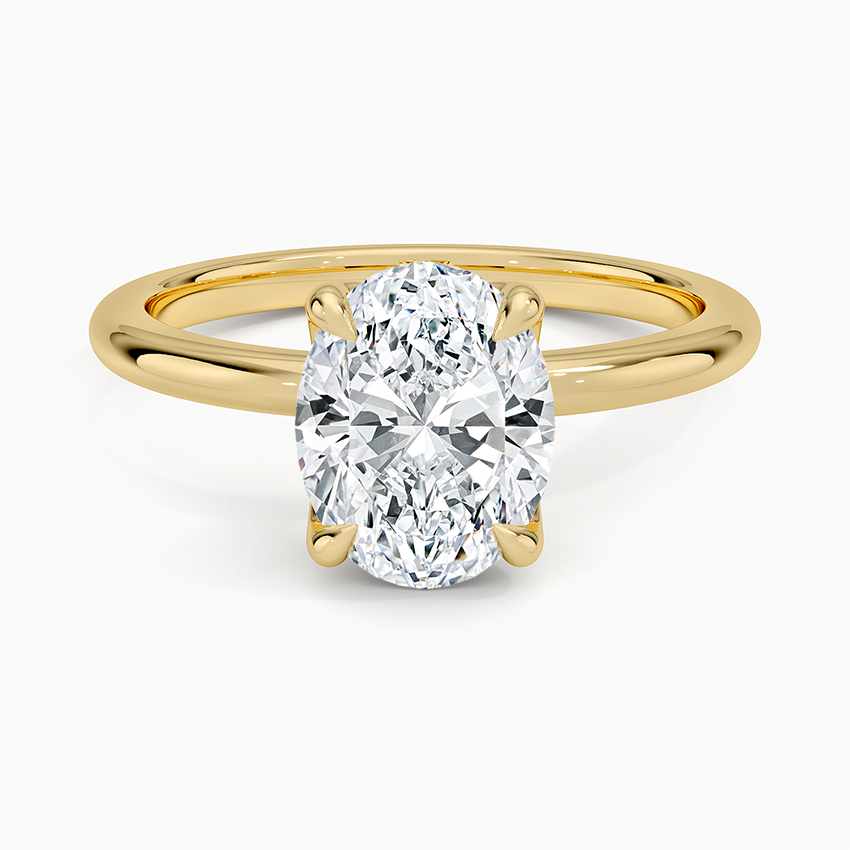 2.00 Karat F-VS Oval Tektaş Laboratuvar Pırlanta Yüzük 18K - Bold Diamonds