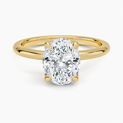 2.00 Karat F-VS Oval Tektaş Laboratuvar Pırlanta Yüzük 18K - Bold Diamonds