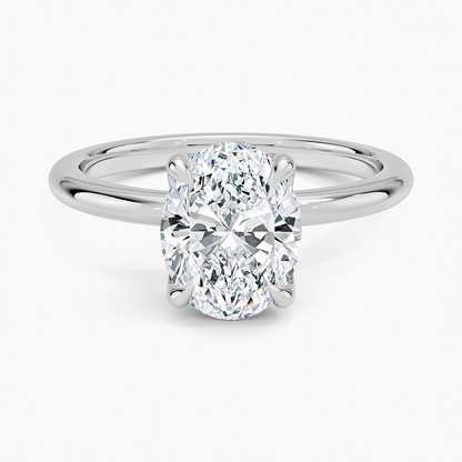 2.00 Karat F-VS Oval Tektaş Laboratuvar Pırlanta Yüzük 18K - Bold Diamonds
