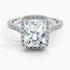 2.00 Karat Radiant Halo Tasarım Tektaş Laboratuvar Pırlanta Yüzük 18K  - Lunara - Bold Diamonds