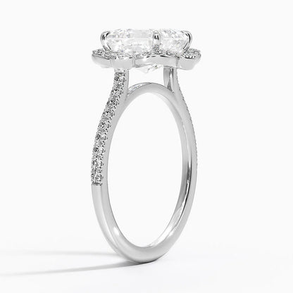 2,20 Karat Asscher Halo Tasarım Tektaş Laboratuvar Pırlanta Yüzük 18K -Coronna - Bold Diamonds