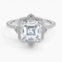 2,20 Karat Asscher Halo Tasarım Tektaş Laboratuvar Pırlanta Yüzük 18K -Coronna - Bold Diamonds