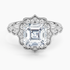 2,20 Karat Asscher Halo Tasarım Tektaş Laboratuvar Pırlanta Yüzük 18K - Radiara - Bold Diamonds