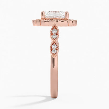 2,20 Karat Asscher Halo Tasarım Tektaş Laboratuvar Pırlanta Yüzük 18K - Radiara - Bold Diamonds