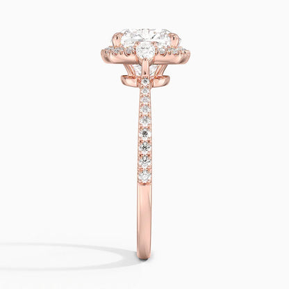 2.20 Karat Cushion Halo Tasarım Tektaş Laboratuvar Pırlanta Yüzük 18K  -Vittora - Bold Diamonds
