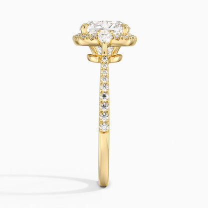 2.20 Karat Cushion Halo Tasarım Tektaş Laboratuvar Pırlanta Yüzük 18K  -Vittora - Bold Diamonds