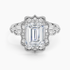 2,20 Karat Emerald Halo Tasarım Tektaş Laboratuvar Pırlanta Yüzük 18K - Radiara - Bold Diamonds