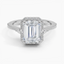 2.20 Karat Emerald Halo Tasarım Tektaş Laboratuvar Pırlanta Yüzük 18k  - Vittora - Bold Diamonds