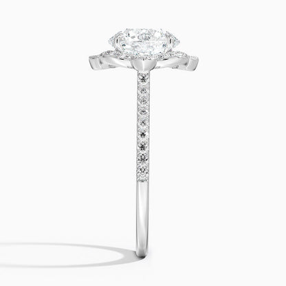2,20 Karat Halo Tasarım Tektaş Laboratuvar Pırlanta Yüzük 18K -Coronna - Bold Diamonds