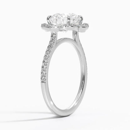 2,20 Karat Halo Tasarım Tektaş Laboratuvar Pırlanta Yüzük 18K -Coronna - Bold Diamonds