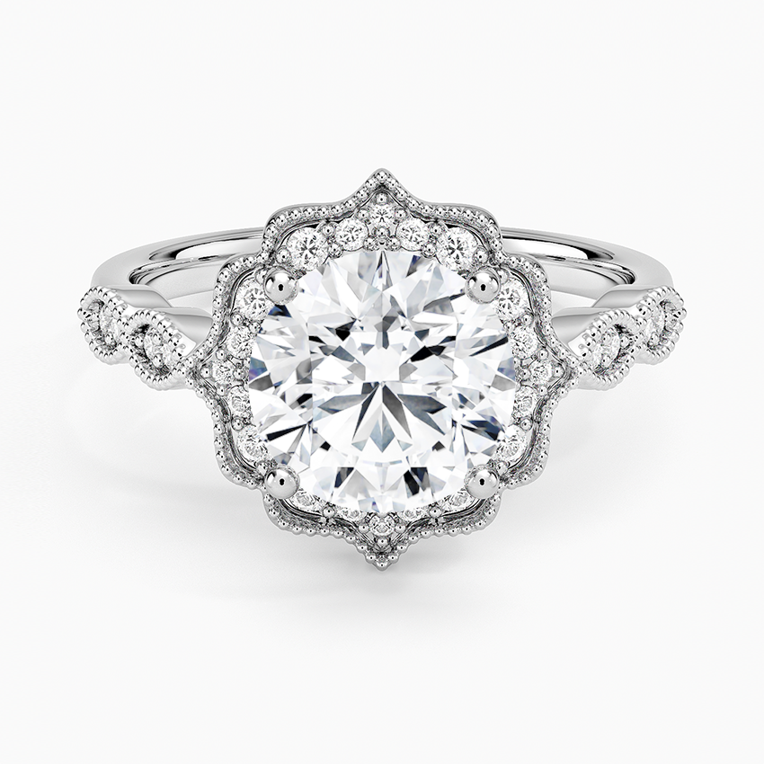 2,20 Karat Halo Tasarım Tektaş Laboratuvar Pırlanta Yüzük 18K -Radiara - Bold Diamonds