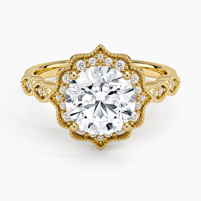 2,20 Karat Halo Tasarım Tektaş Laboratuvar Pırlanta Yüzük 18K -Radiara - Bold Diamonds