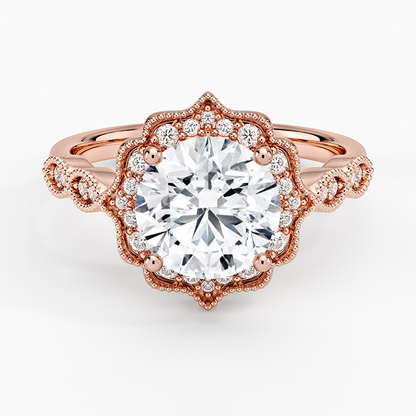 2,20 Karat Halo Tasarım Tektaş Laboratuvar Pırlanta Yüzük 18K -Radiara - Bold Diamonds