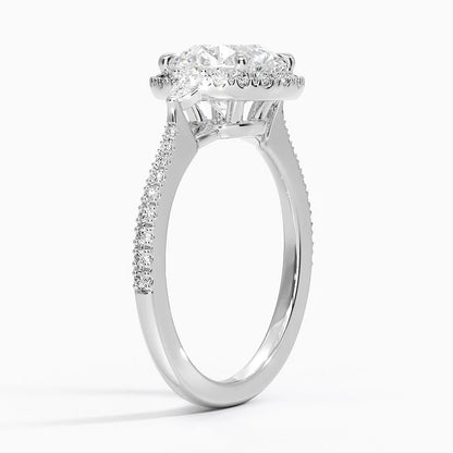 2.20 Karat Halo Tasarım Tektaş Laboratuvar Pırlanta Yüzük 18k  -Vittora - Bold Diamonds