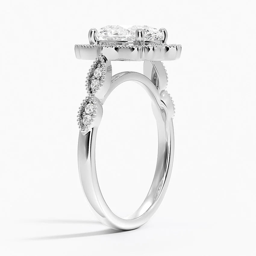 2,20 Karat Oval Halo Tasarım Tektaş Laboratuvar Pırlanta Yüzük 18K -Radiara - Bold Diamonds