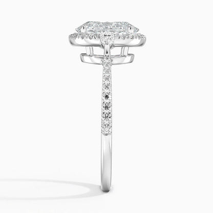 2.20 Karat Oval Halo Tasarım Tektaş Laboratuvar Pırlanta Yüzük  18k -Vittora - Bold Diamonds