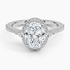 2.20 Karat Oval Halo Tasarım Tektaş Laboratuvar Pırlanta Yüzük  18k -Vittora - Bold Diamonds