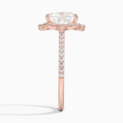 2,20 Karat Prenses Halo Tasarım Tektaş Laboratuvar Pırlanta Yüzük 18K -Coronna - Bold Diamonds