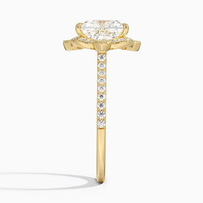 2,20 Karat Prenses Halo Tasarım Tektaş Laboratuvar Pırlanta Yüzük 18K -Coronna - Bold Diamonds