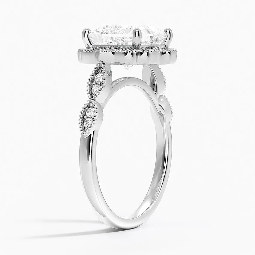 2,20 Karat Prenses Halo Tasarım Tektaş Laboratuvar Pırlanta Yüzük 18K -Radiara - Bold Diamonds