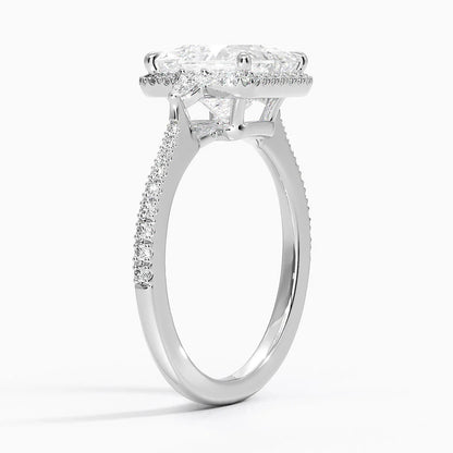 2.20 Karat Prenses Halo Tasarım Tektaş Laboratuvar Pırlanta Yüzük  18K -Vittora - Bold Diamonds