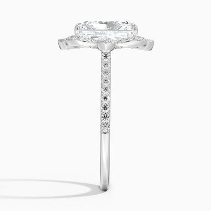 2,20 Karat Radiant Halo Tasarım Tektaş Laboratuvar Pırlanta Yüzük 18K -Coronna - Bold Diamonds