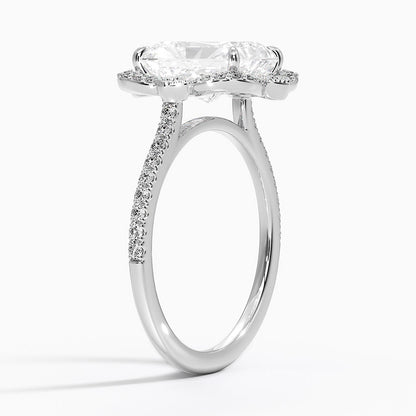 2,20 Karat Radiant Halo Tasarım Tektaş Laboratuvar Pırlanta Yüzük 18K -Coronna - Bold Diamonds