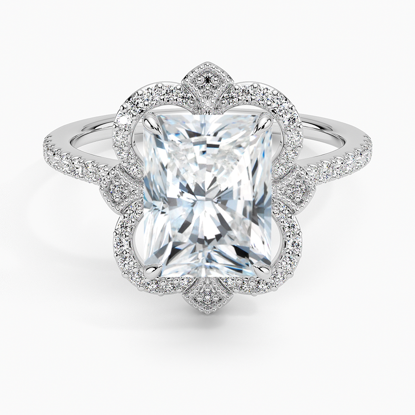 2,20 Karat Radiant Halo Tasarım Tektaş Laboratuvar Pırlanta Yüzük 18K -Coronna - Bold Diamonds