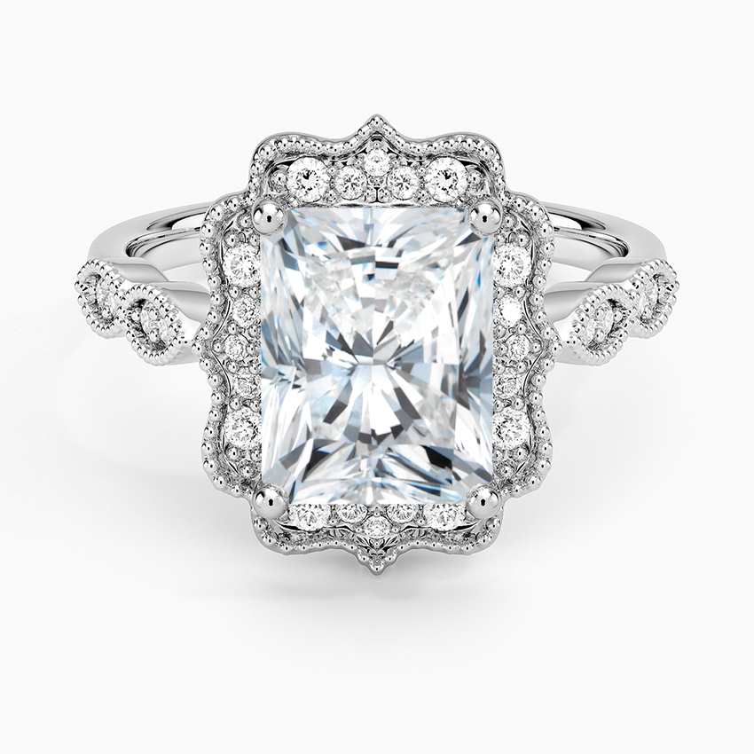 2,20 Karat Radiant Halo Tasarım Tektaş Laboratuvar Pırlanta Yüzük 18K -Radiara - Bold Diamonds