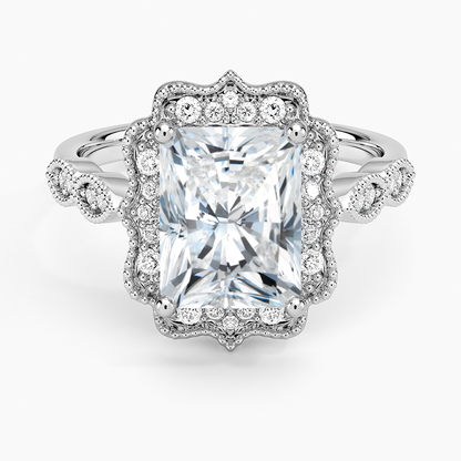 2,20 Karat Radiant Halo Tasarım Tektaş Laboratuvar Pırlanta Yüzük 18K -Radiara - Bold Diamonds