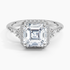 2.25 Karat Asscher Halo Tasarım Tektaş Laboratuvar Pırlanta Yüzük 18K -Amara - Bold Diamonds